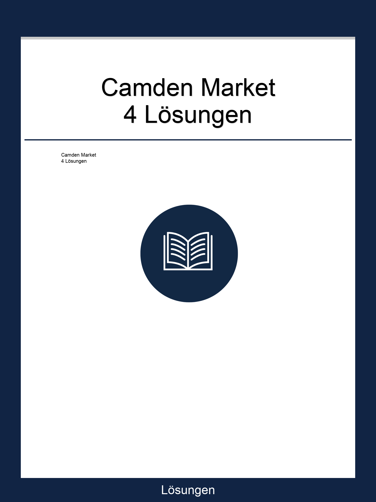 Camden Market 4 Lösungen PDF