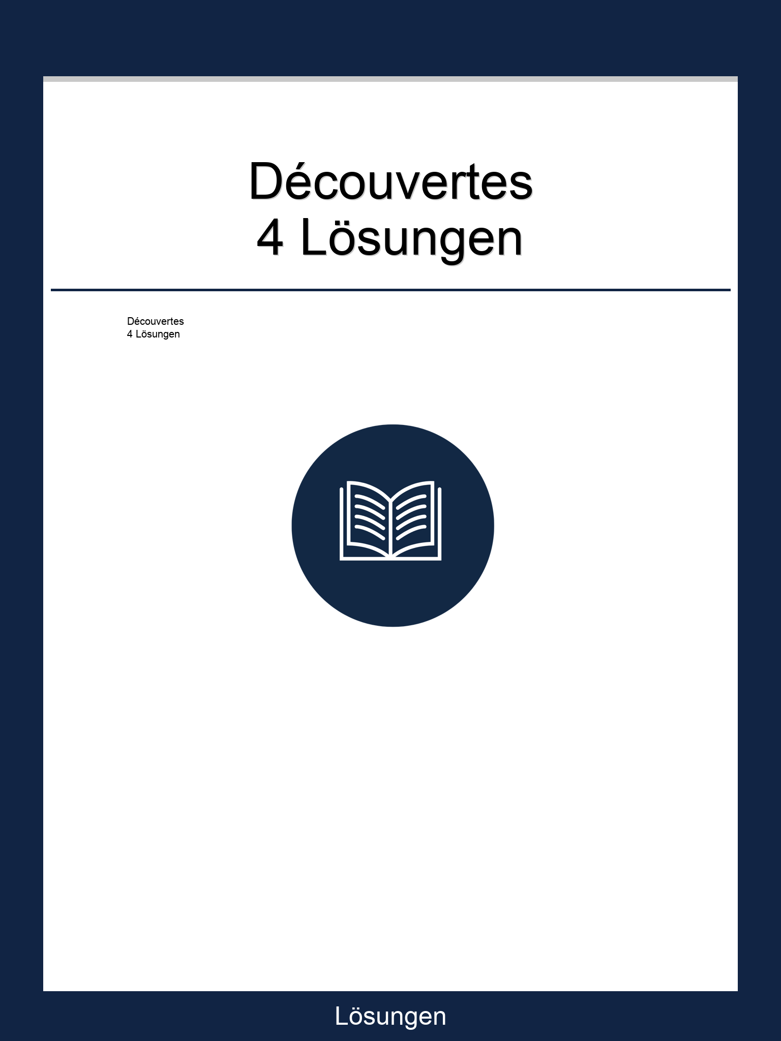 Découvertes 4 Lösungen PDF