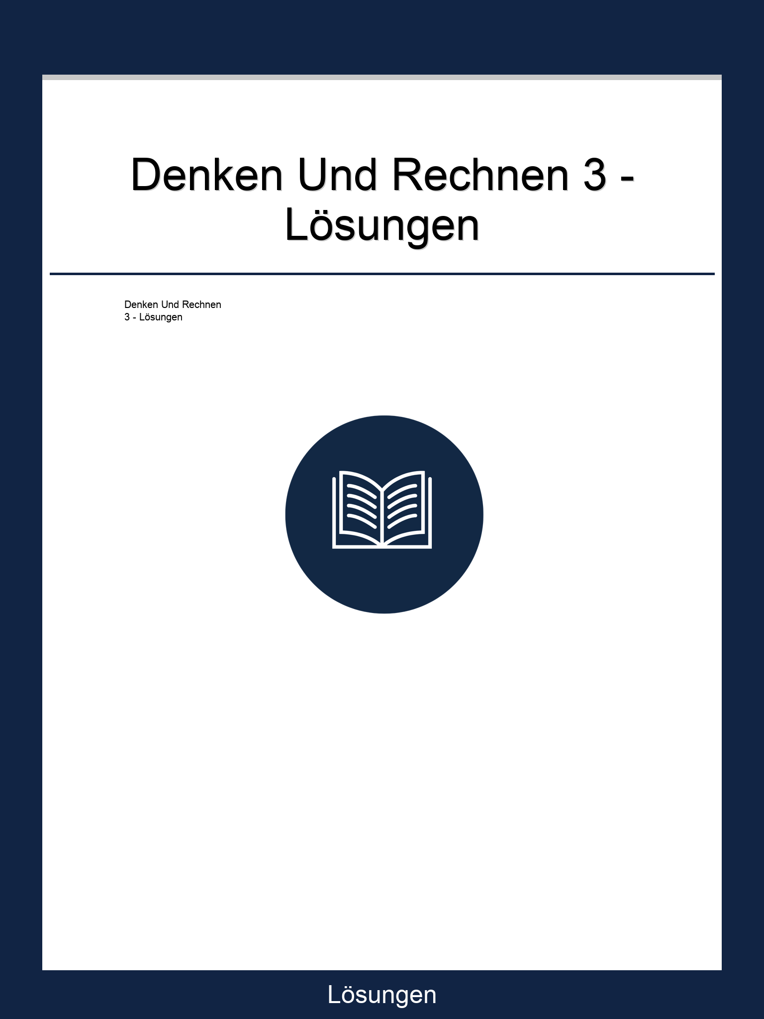 Denken Und Rechnen 3 Pdf