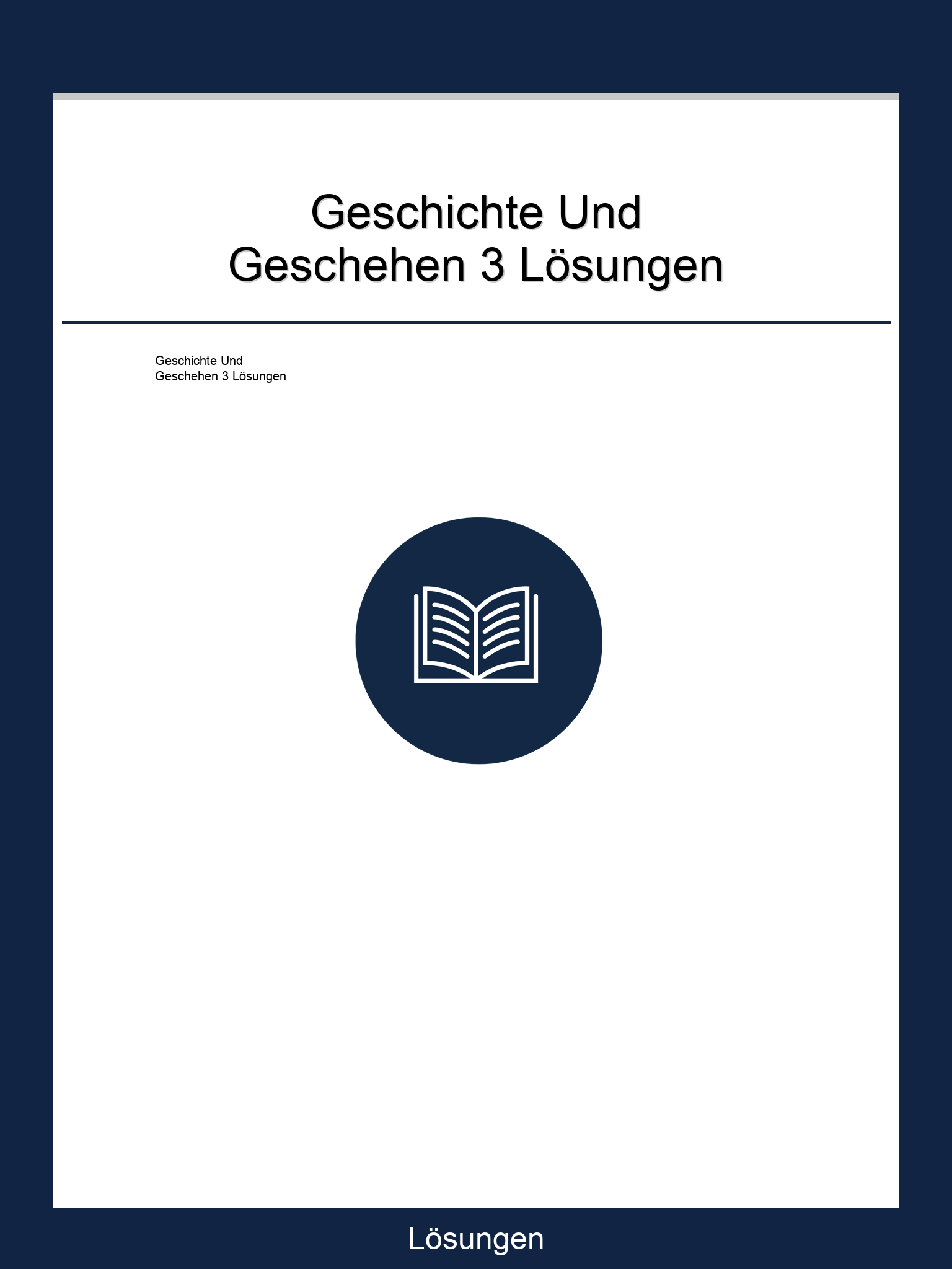 Geschichte Und Geschehen 3 Lösungen PDF