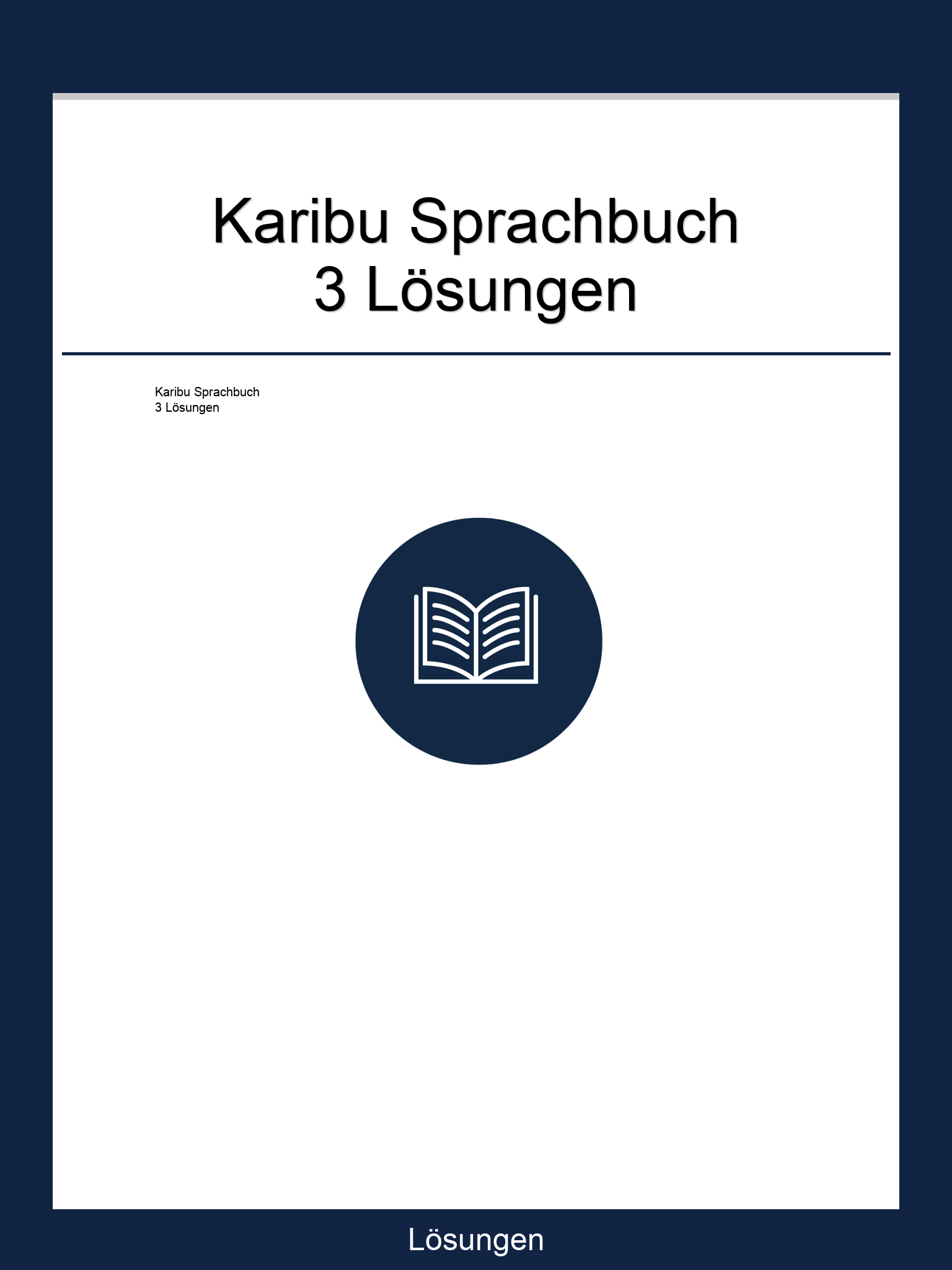 Karibu Sprachbuch 3 Lösungen PDF
