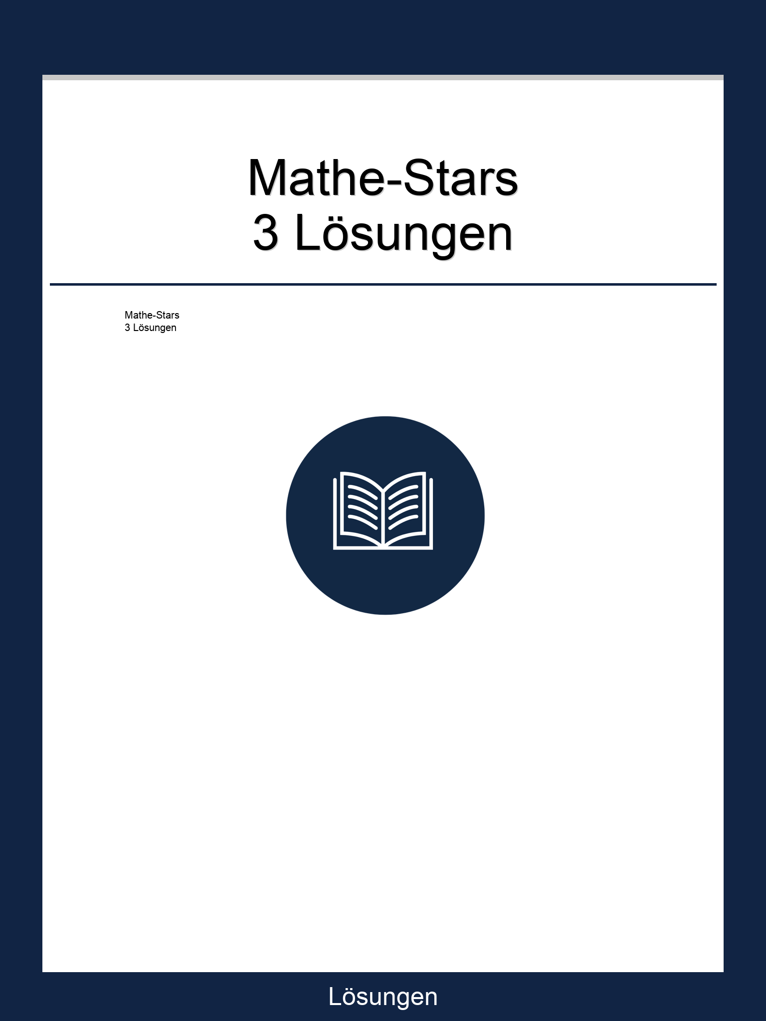 Mathe-Stars 3 Lösungen PDF