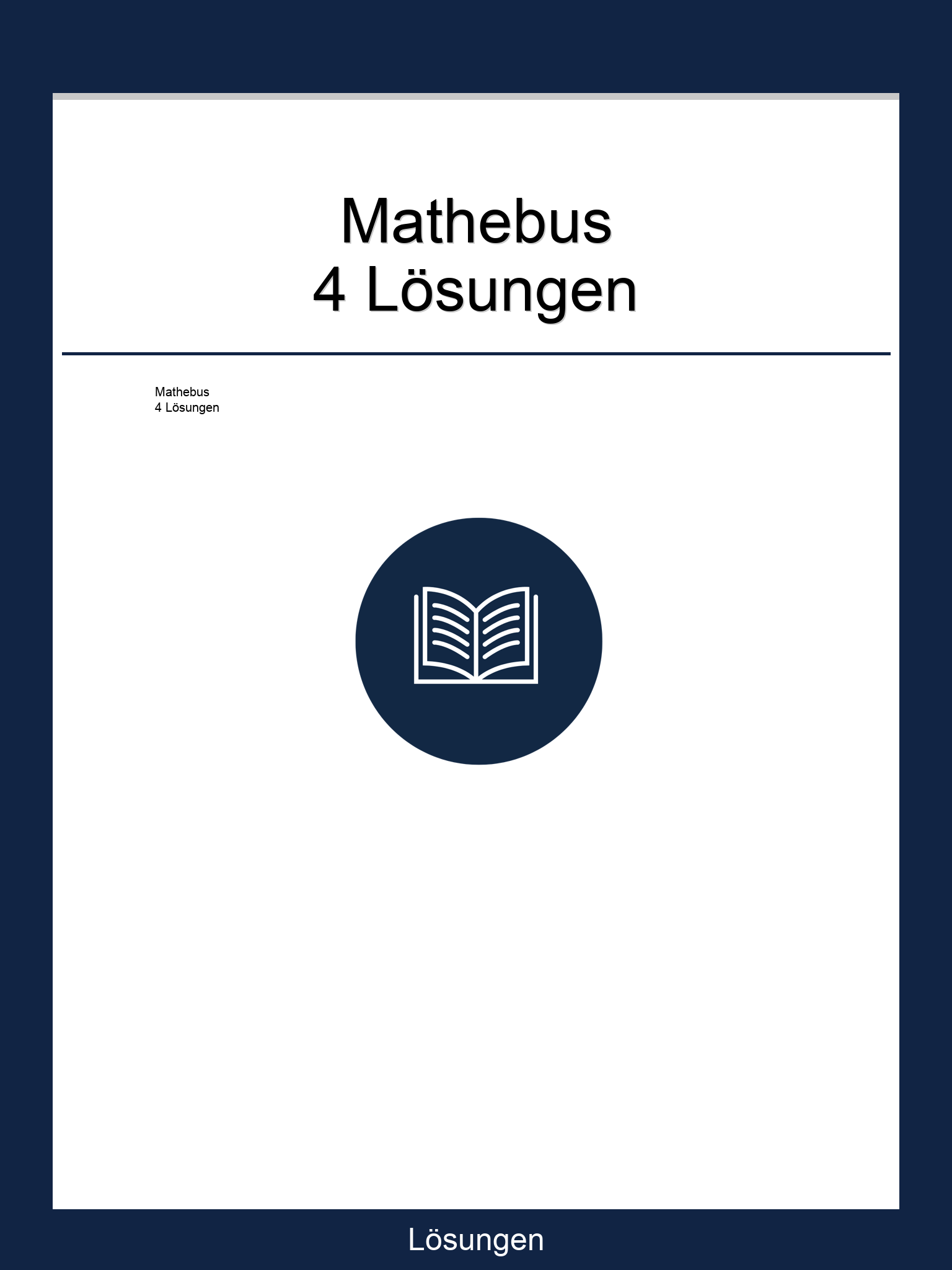 Mathebus 4 Lösungen