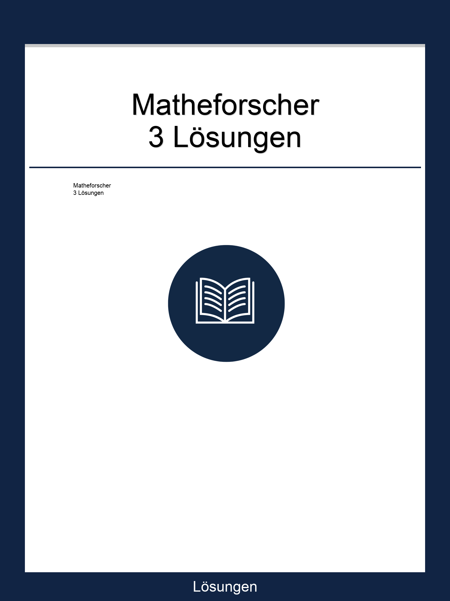 Matheforscher 3 Lösungen