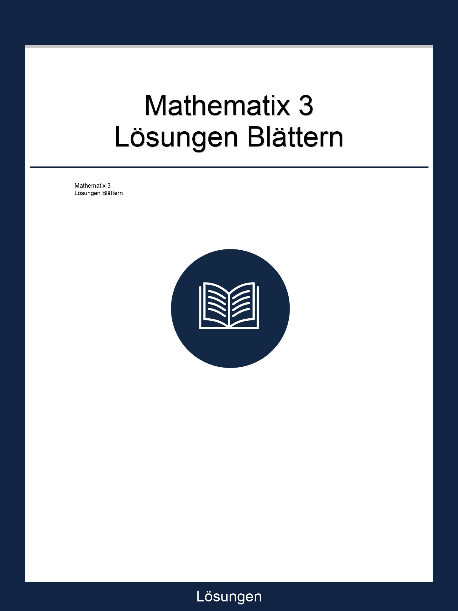 Mathematix 3 Lösungen Online Blättern