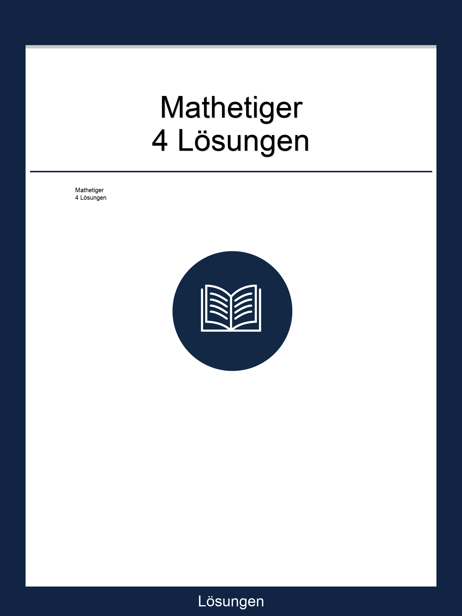 Mathetiger 4 Lösungen PDF