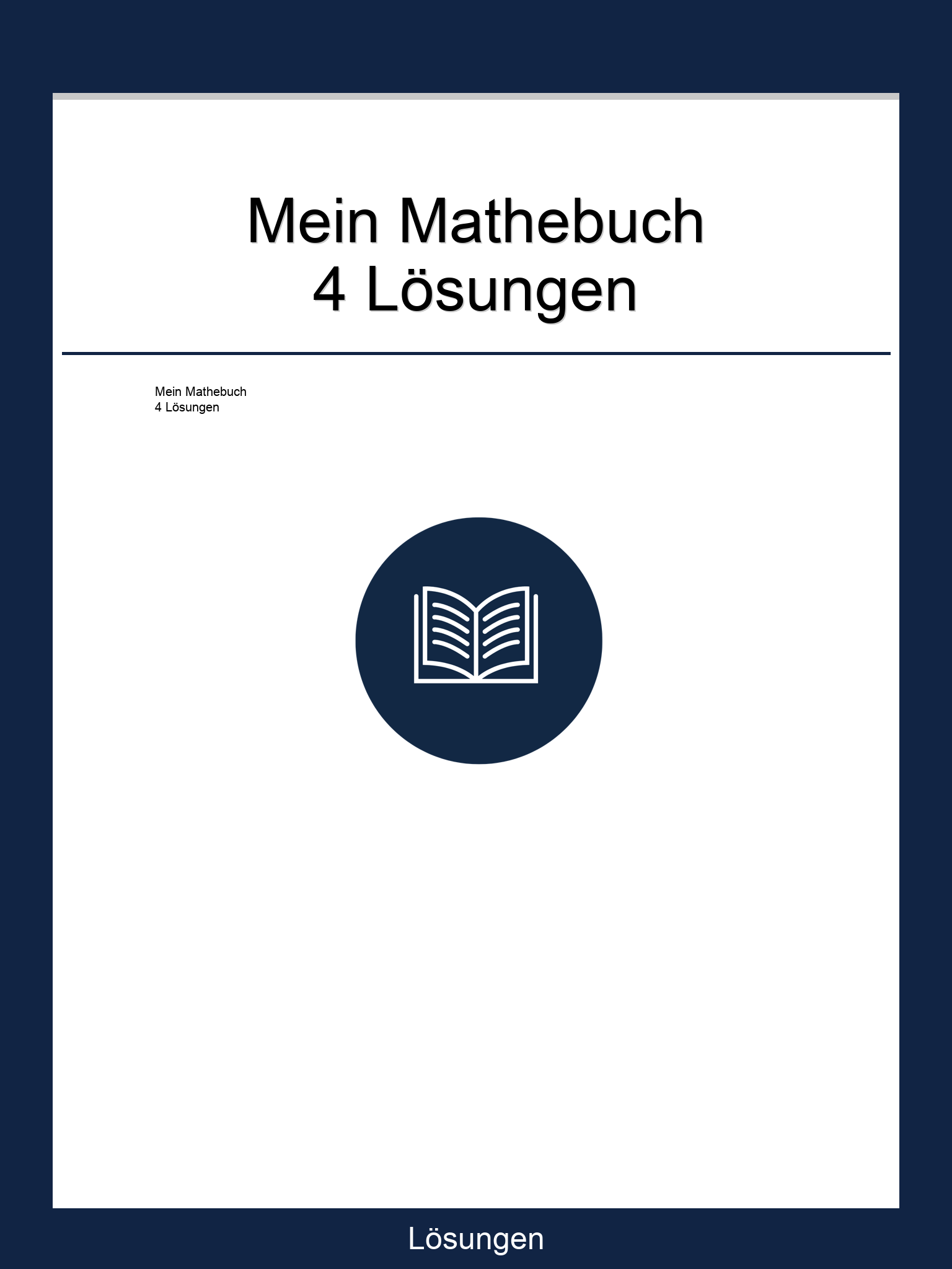 Mein Mathebuch 4 Lösungen