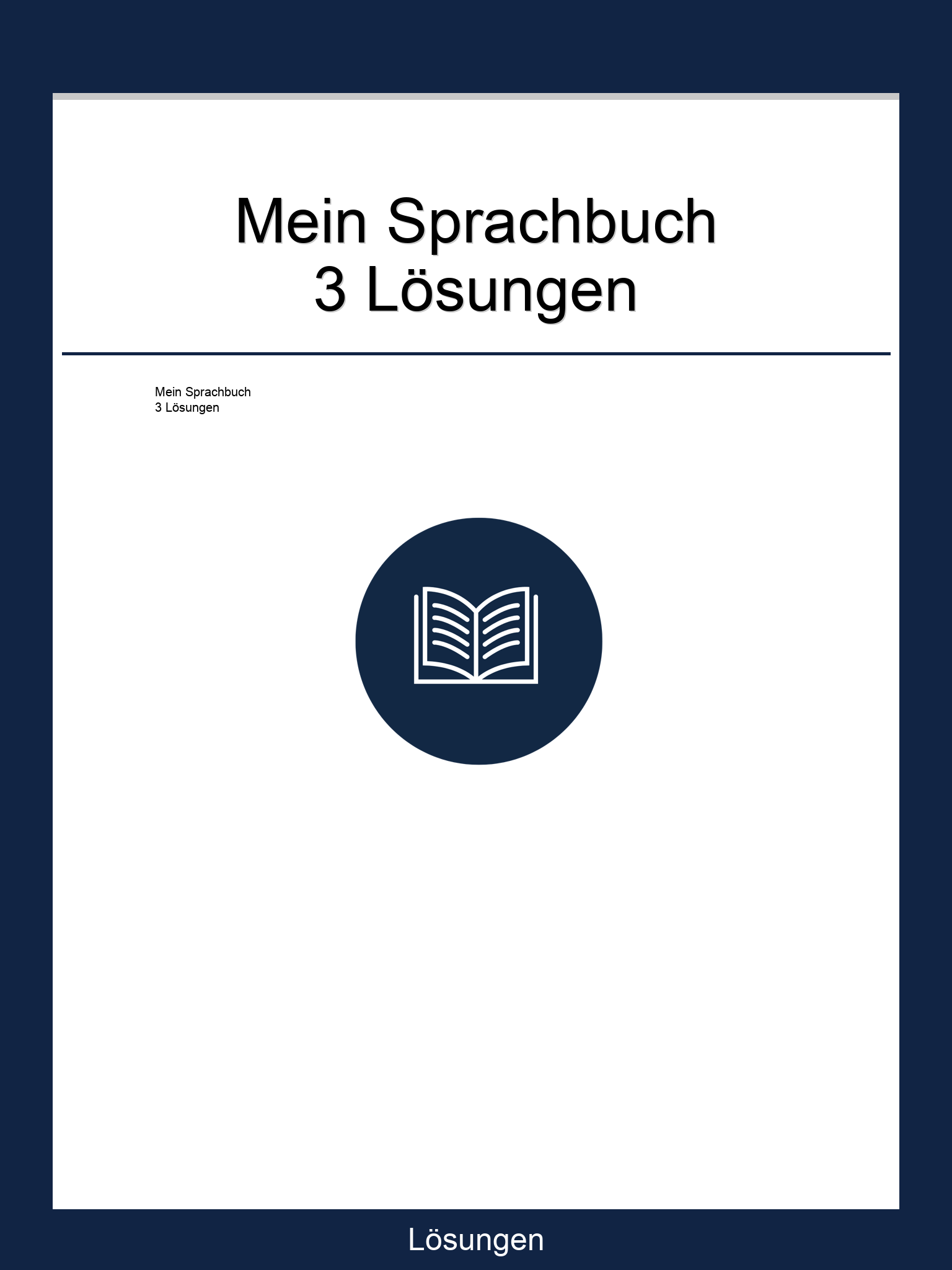 Mein Sprachbuch 3 Lösungen