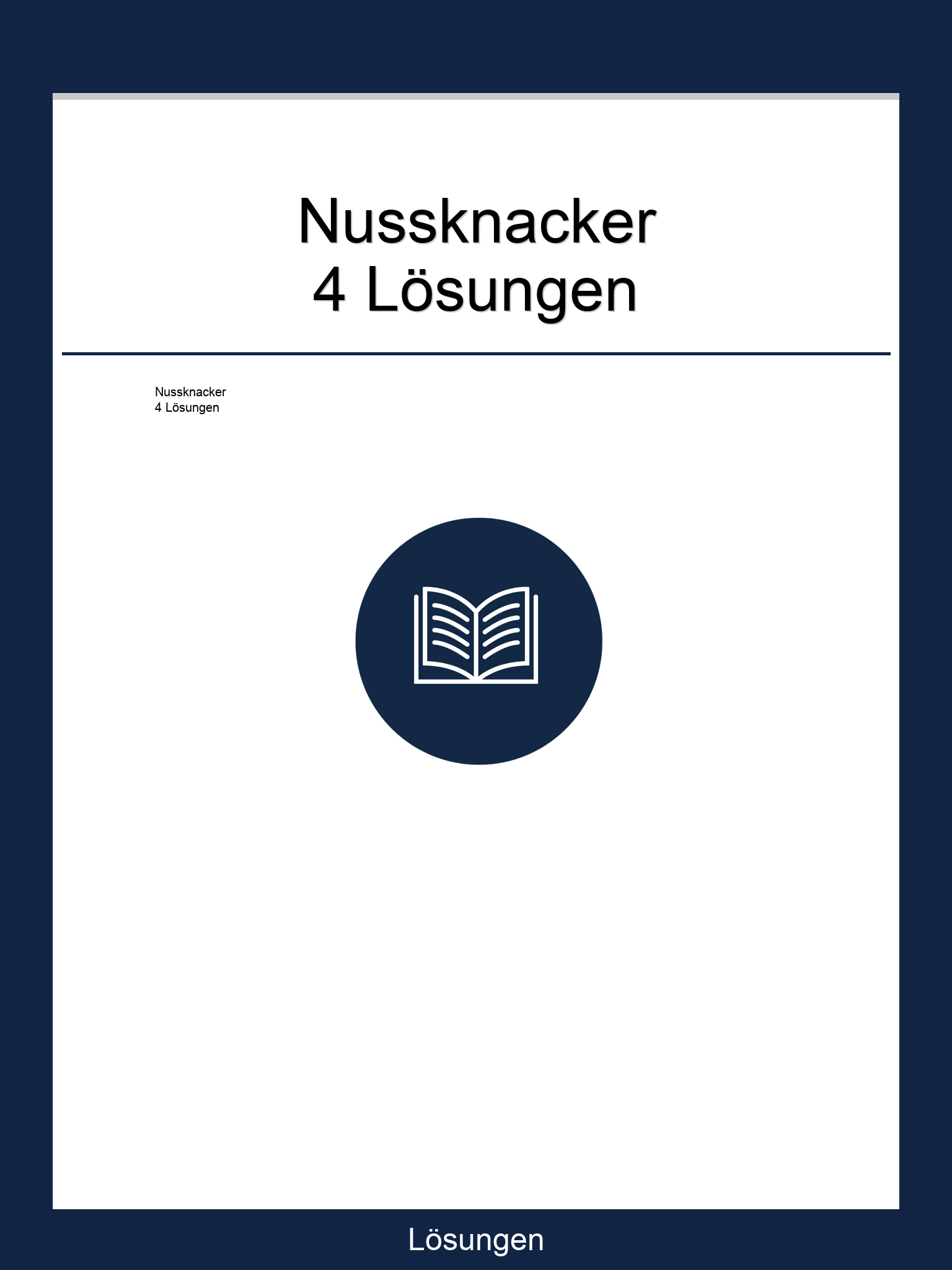 Nussknacker 4 Lösungen
