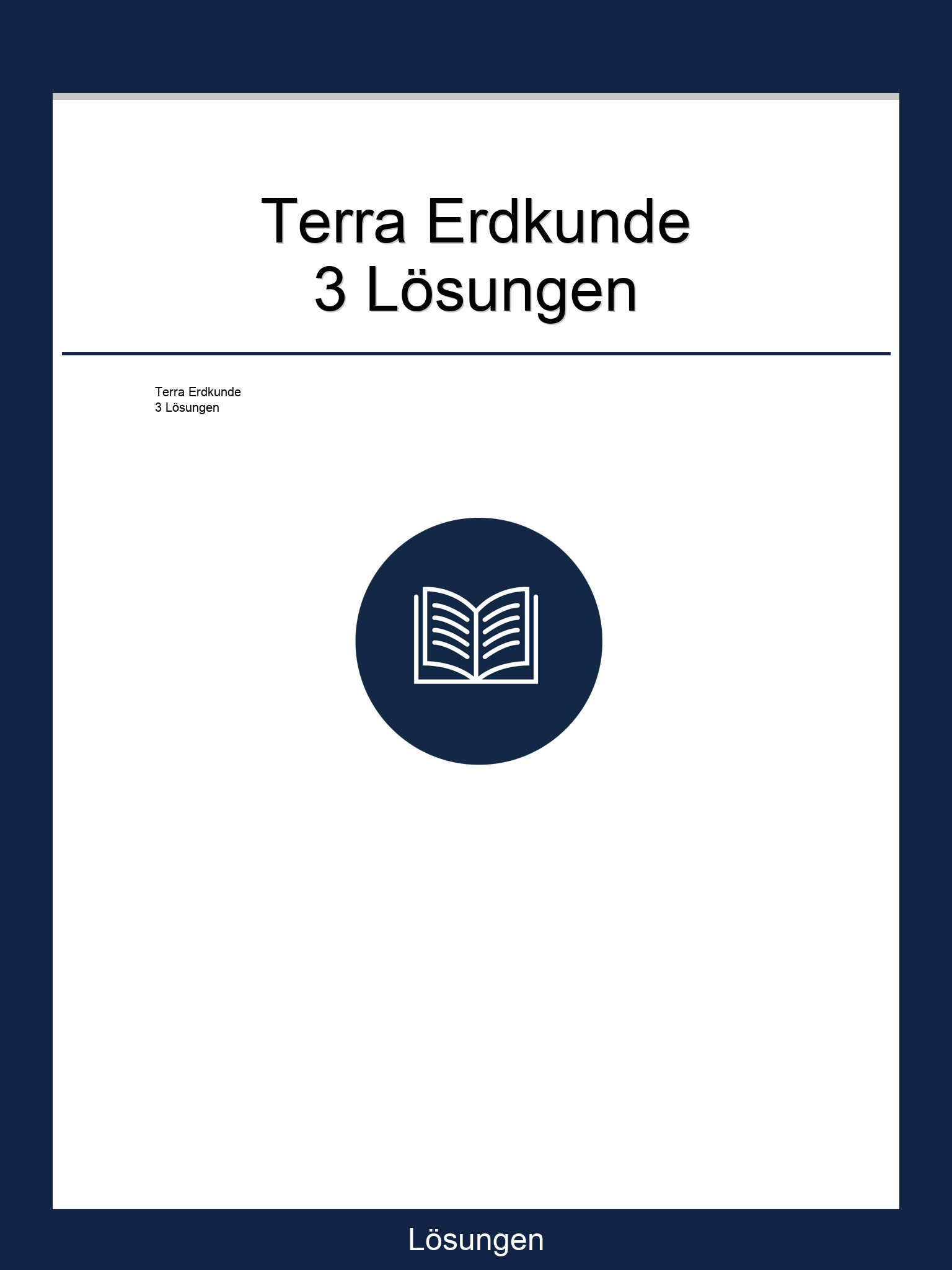 Terra Erdkunde 3 Lösungen PDF