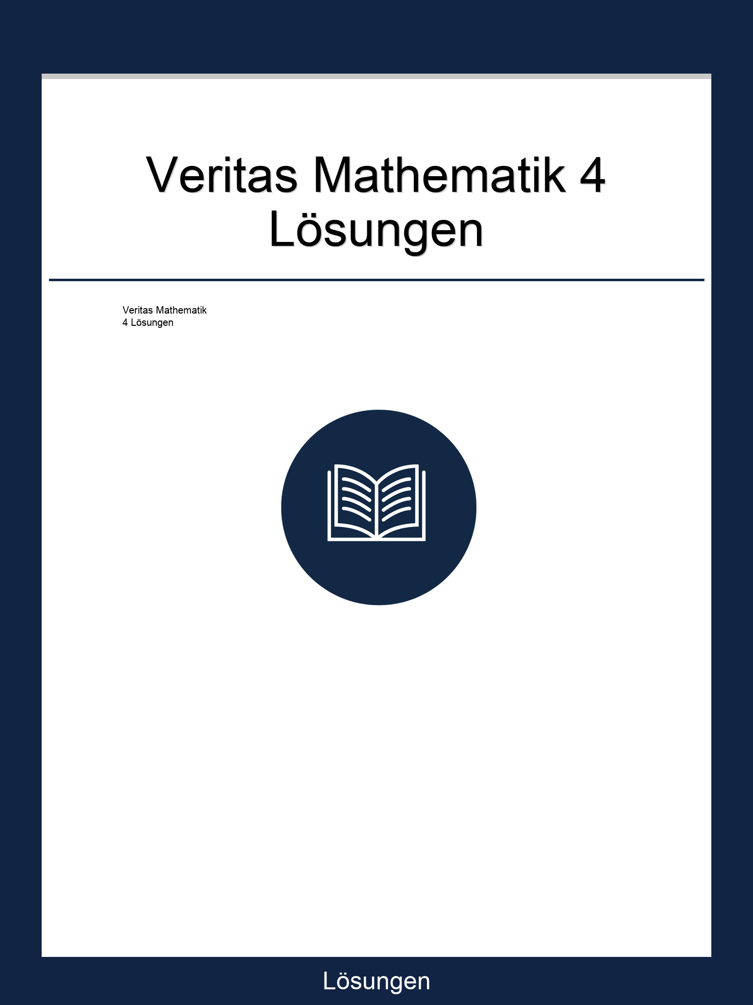 Veritas Mathematik 4 Lösungen PDF